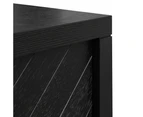 Miriam 2m Oak Buffet Unit - Textured Espresso Black