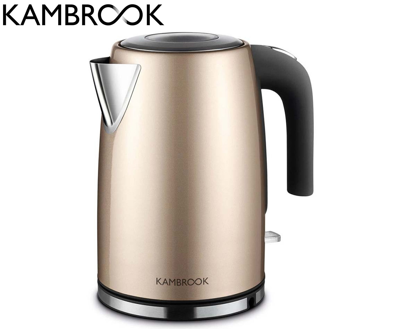 Kambrook 1.7L BPA Free Stainless Steel Kettle Champagne KKE680CMP