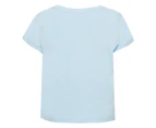 Tommy Hilfiger Youth Girls' Blair Script Tee / T-Shirt / Tshirt - Foggy Blue