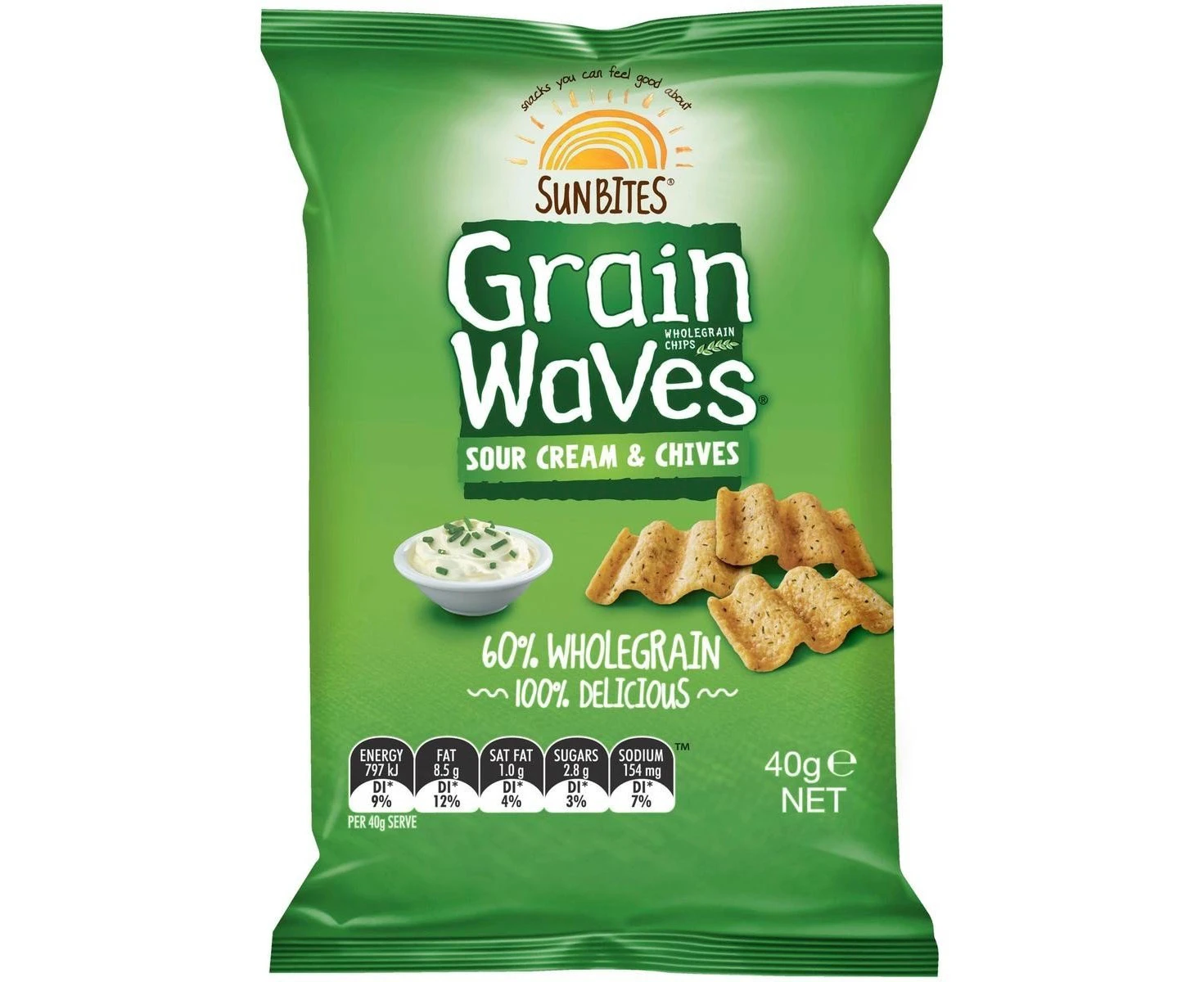 Chips Grain Waves Sour Cream & Chives 18 X 40G