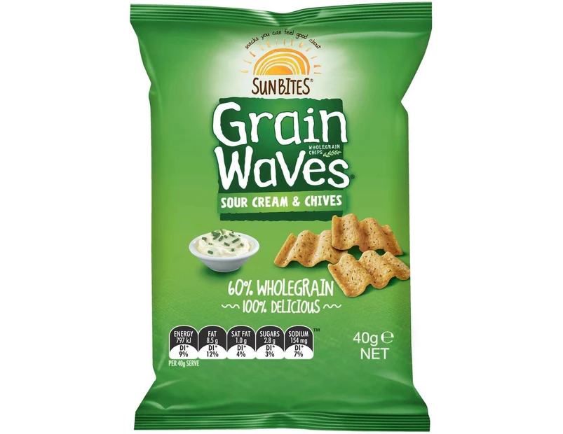 Chips Grain Waves Sour Cream & Chives 18 X 40G