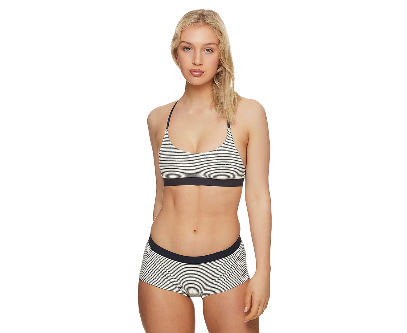 Heritage Rib Wirefree Bandeau Crop Bra - Lily Loves