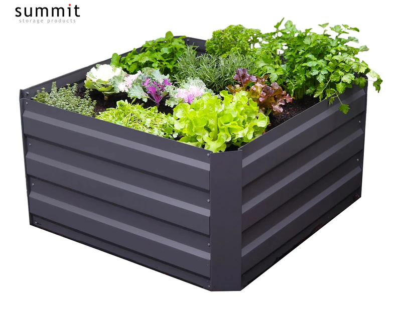 Greenlife 85x85x45cm Garden Bed - Charcoal