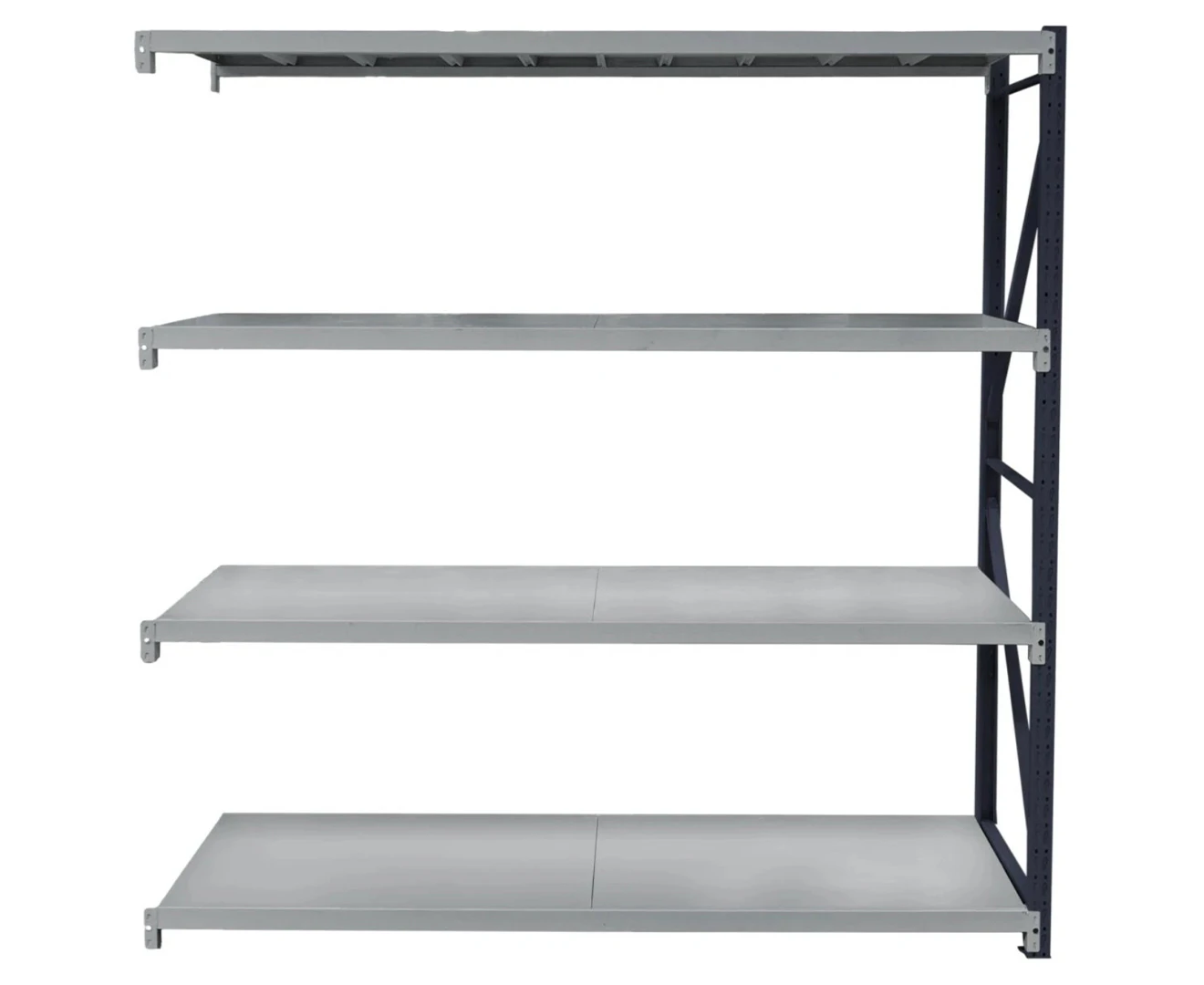 Stormor Longspan 2x2m Garage Warehouse Shelving Add-On Bay Storage - Charcoal/Light Grey