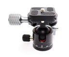 koolehaoda E2 Tripod Ball Head double Panoramic Head with Quick Release Plate For Camera Tripod, Net weight only 280G,Maximum load: 12KG (E2-Panoramic Head