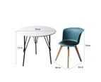 Office Meeting Table Chair Set 4 PU Leather Seat Dining Tables Chair Round Desk Type 3