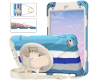 WIWU iPad Case With Pencil Stand+Rotating Stand+Shoulder Strap For iPad Mini 4/5 -Blue