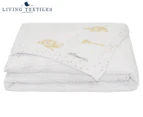 Living Textiles 100x110cm Waffle Jersey Cot Blanket - Savanna Babies