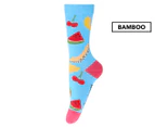 Bamboozld Women's Fruit Salad Socks - Tiffany Blue