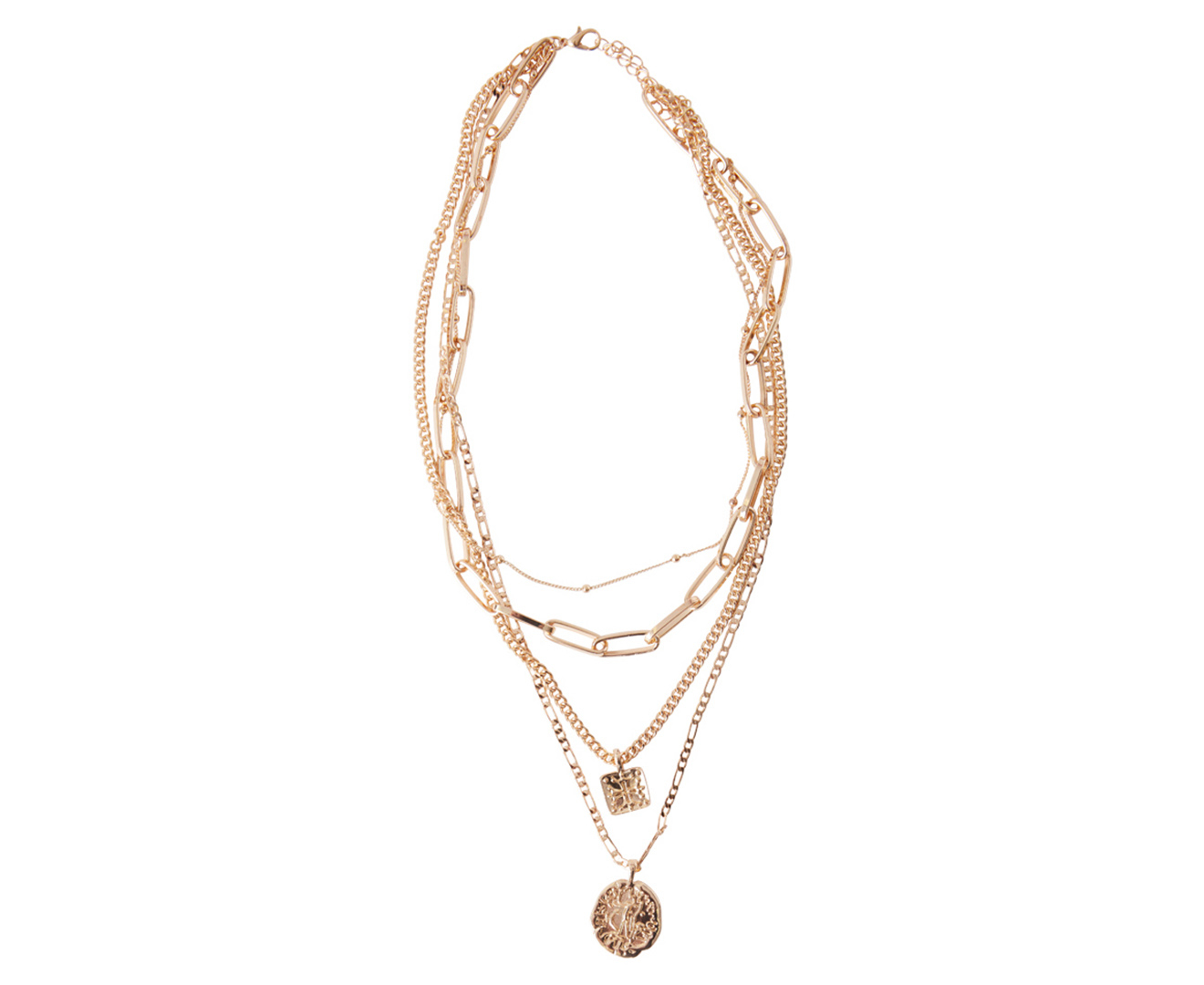 AC-LAB Multi-Layered Charm Necklace - Gold | Catch.co.nz