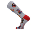 Bamboozld Men's Viking Socks - Grey/Red