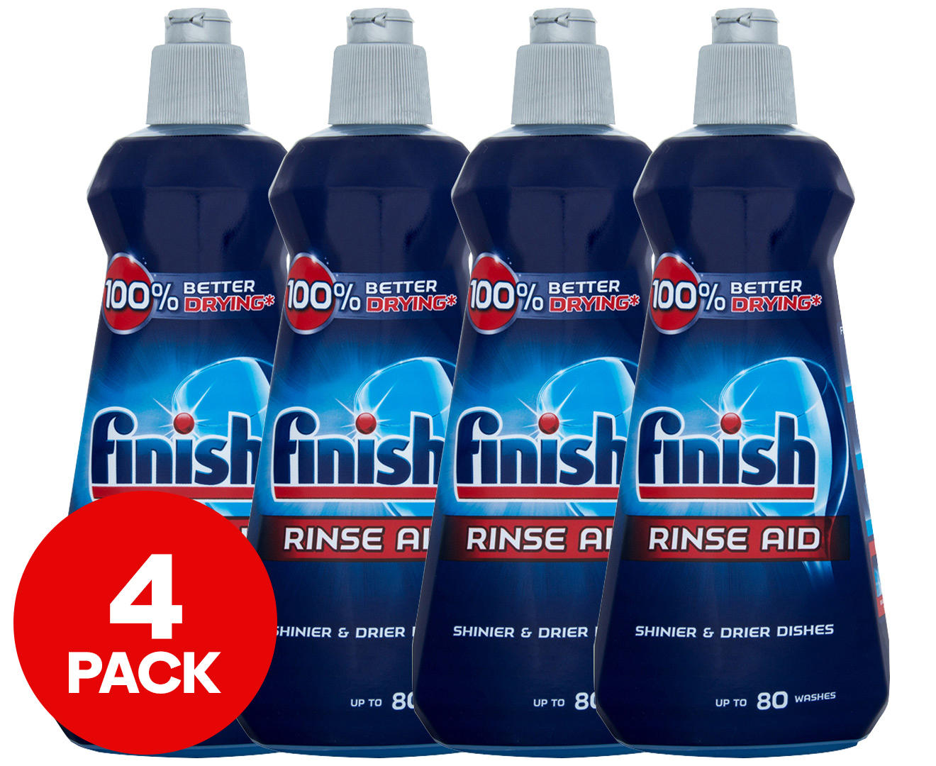 4 x Finish Rinse Aid Regular 400mL Catch.co.nz