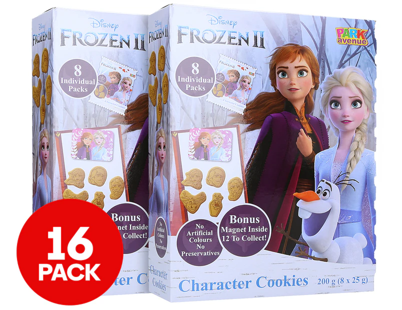 2 x 8pk Disney Frozen 2 Character Cookies 200g