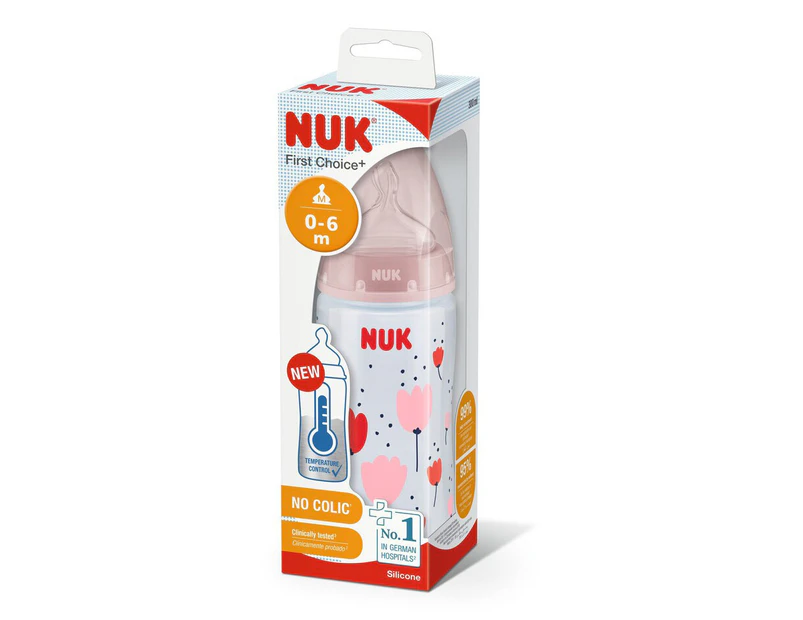 NUK First Choice 0-6 Months No Colic Bottle 300ml