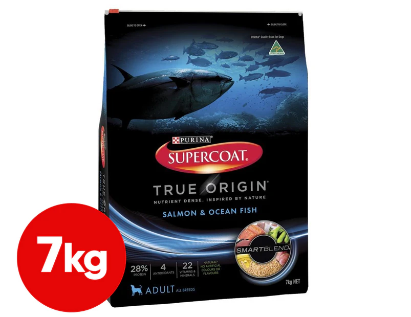 Purina Supercoat Adult True Origin Dry Dog Food Salmon & Ocean Fish 7kg
