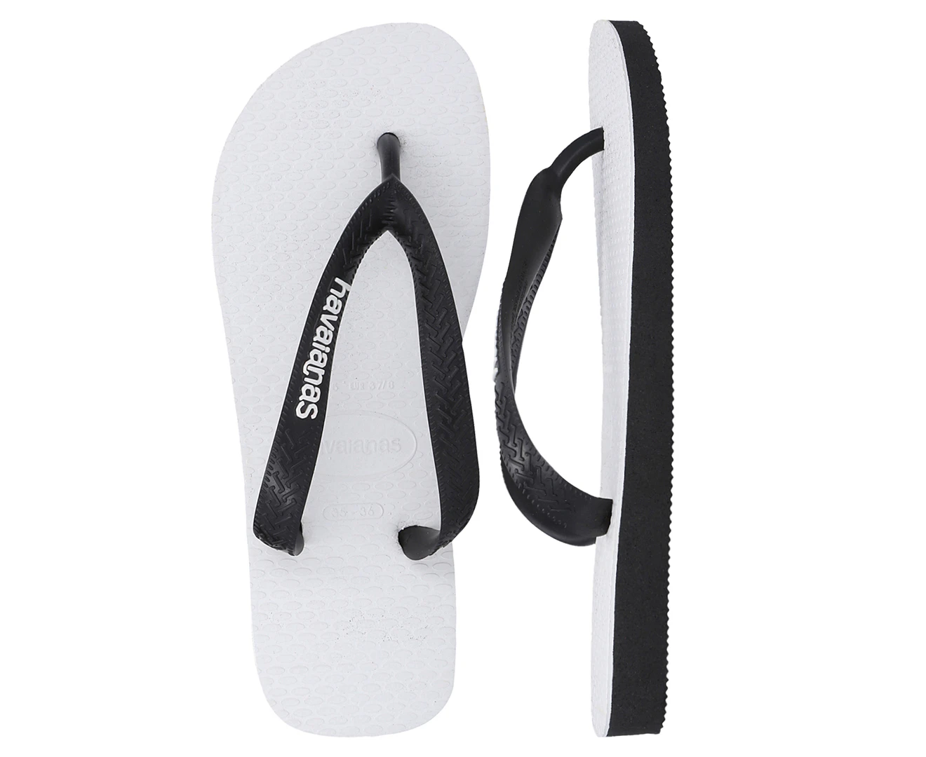 Havaianas Men's Original Thongs - Black/White