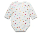 Little Green & Co Baby Jersey Long Sleeve Bodysuit - Confetti