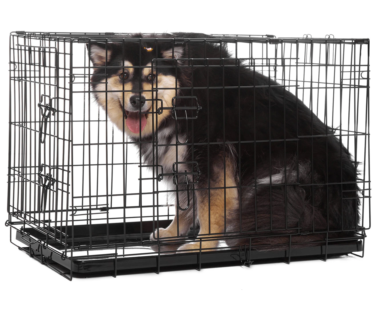 Royale 76cm Heavy Duty Wire Pet Crate & Carrier - Black