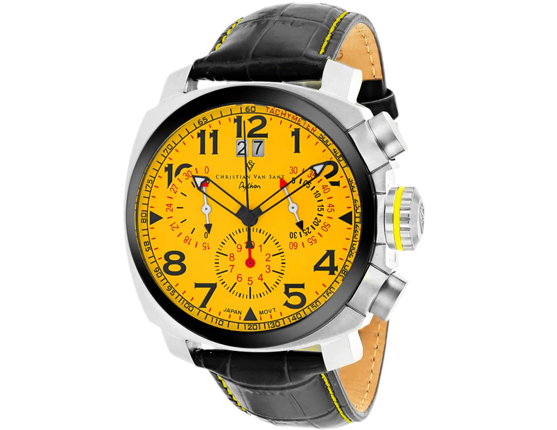 Christian Van Sant Men's Grand Python Yellow Dial Watch - CV3AU12