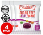 4 x Double 'D' Zero Sugar Fruit Jelly Rounds 70g