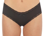 French Affair Women's Lace Cheeky Underwear 3-Pack - Pink Cosmos/Rifle Green/Black