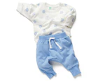 Little Green & Co Baby Core Track Top & Pants Set - Blueberry/White
