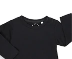 Bonds Baby Long Sleeve Crew Tee / T-Shirt / Tshirt - Black