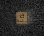 Charlie's 90x25cm Faux Fur Fuffy Calming Pet Bed - Charcoal