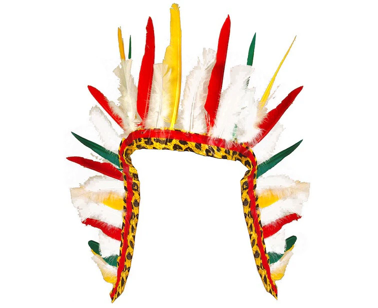 Native American Western Warrior Indian Costume Feather Headband