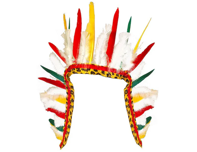 Native American Western Warrior Indian Costume Feather Headband