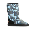 UGG Boots Women Classical 10" Premium Australian Sheepskin Nappa Water Resistant- Blue Camo