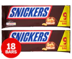 2 x 9pk Snickers Snack Size Bars 355g