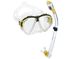 Cressi Matrix Mask and Supernova Dry Snorkel Combo - Yellow