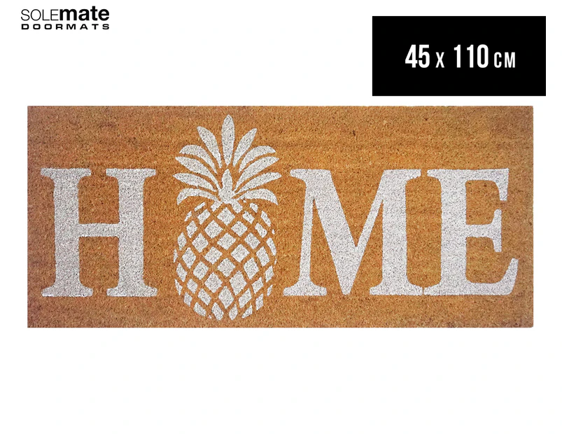 Solemate 110x45cm Home Pineapple Backed Door Mat - Natural