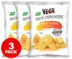 3 x Ajitas Vege Chips Rice Crackers Tasty Cheese 75g