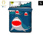 Ramesses Kids' 4-Piece Adventure Single Bed Comforter Set - Shark