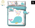 Ramesses Kids' 4-Piece Adventure Single Bed Comforter Set - Blue Whale
