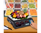 SOGA 2x Digital Commercial Kitchen Scales Shop Electronic Weight Scale Food 40kg/5g