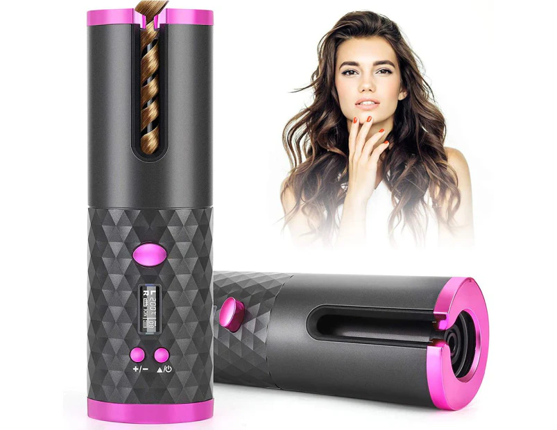 Cordless Automatic Hair Curler | Portable Curling Wand for Hair Styling Anytime Anywhere