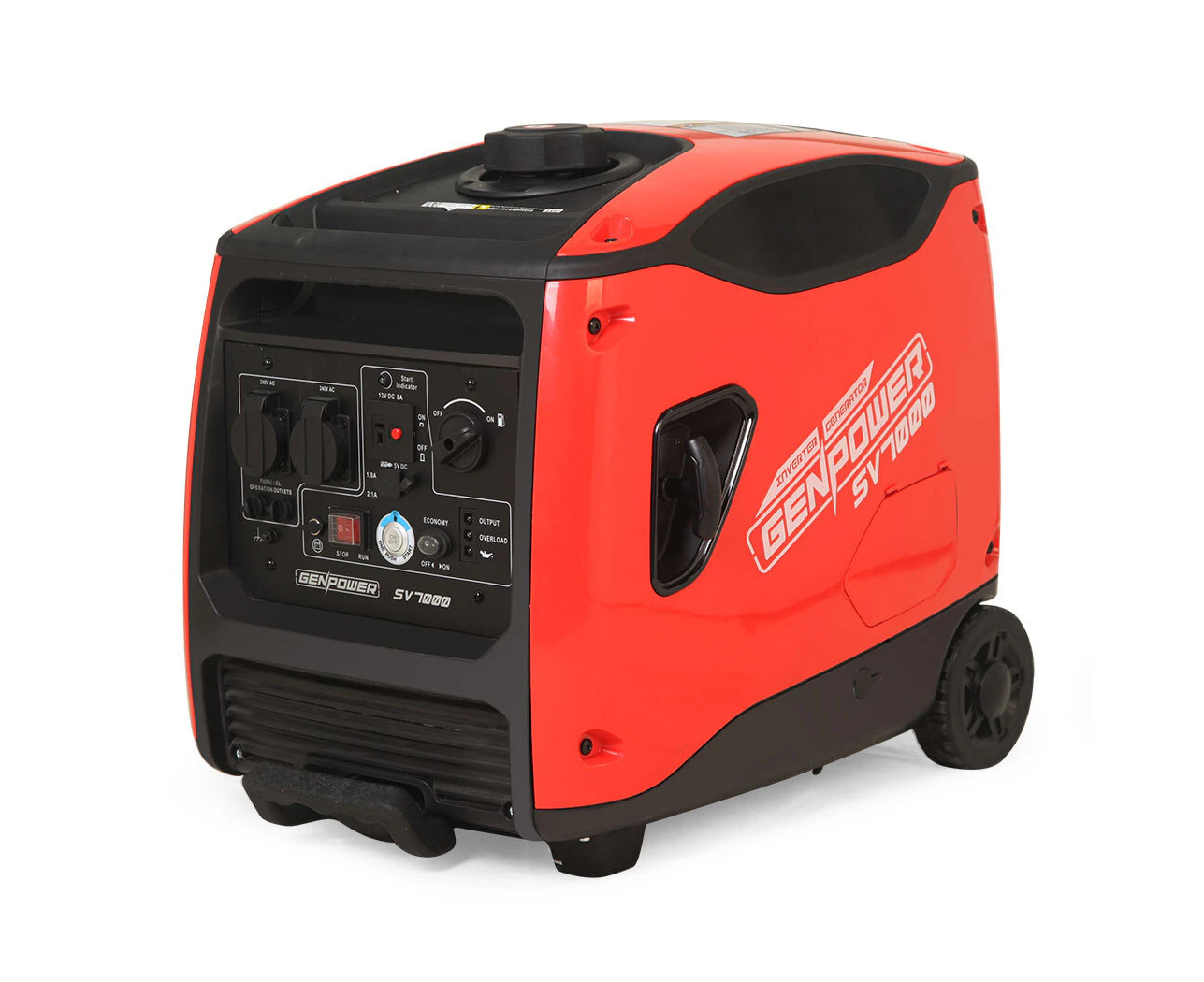 GENPOWER Inverter Generator 4500W Peak Pure Sine Portable Camping Petrol Rated