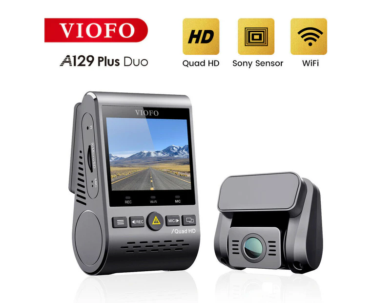 VIOFO A129 PLUS DUO DUAL CHANNEL DASH CAM FRONT 2K 1440P +REAR 1080P 5GHZ WI-FI