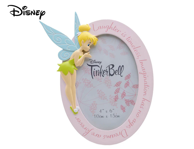 Disney 4x6" Tinker Bell Laughter Is Timeless Oval Photo Frame
