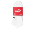 Puma Unisex Quarter Cushioned Sneaker Socks 3-Pack - White