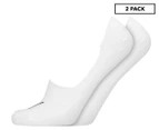 Puma Unisex Invisible Footie Socks 2-Pack - White