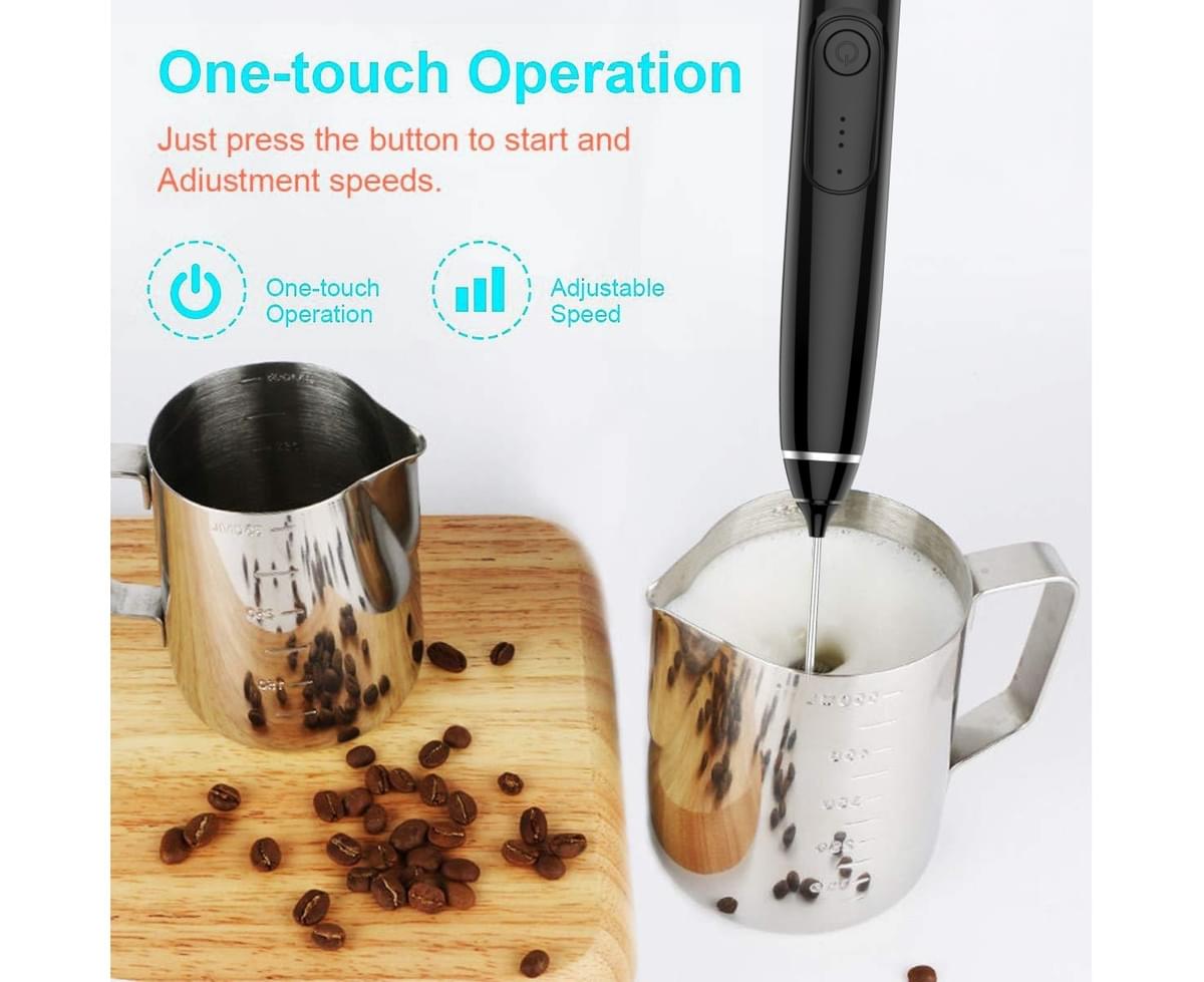 Foamer for Family Egg Beater Coffee Chocolate Whisk Mixer Stirrer Handheld Mini Electric Milk Frother 