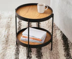 Cooper & Co. Jax Side Table - Dark Taupe/Natural