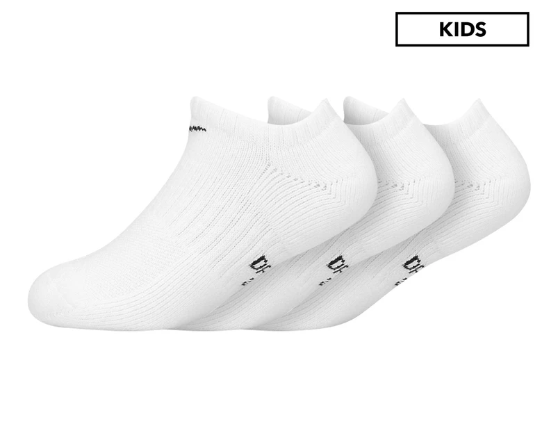 Nike Kids' Everyday Cushioned No Show Socks 3-Pack - White/Black