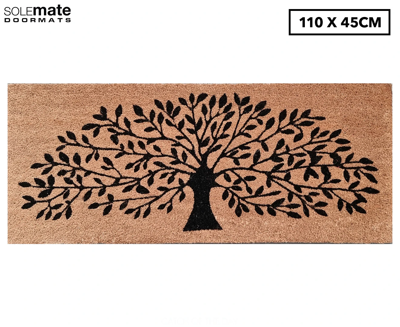 Solemate Latex Backed CoirTree of Life 45x110cm Slim Outdoor Stylish Doormat