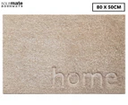Solemate 80x50cm Embossed Home Door Mat - Natural