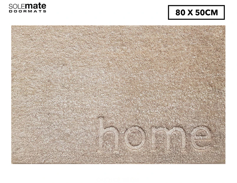 Solemate 80x50cm Embossed Home Door Mat - Natural